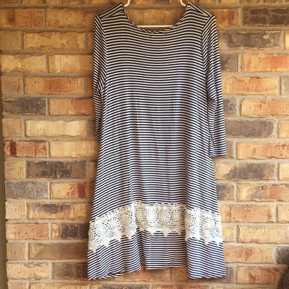 Alter’d State Navy Striped Dress - Picture 2 of 3
